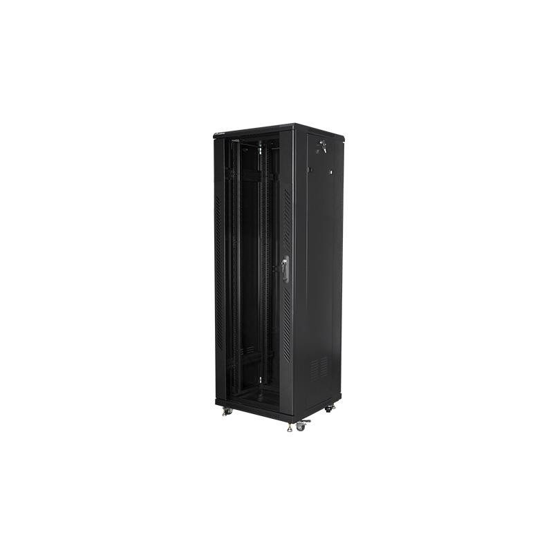 Szafa instalacyjna stojąca 19" 37U 600x600 czarna Lanberg (flat pack)