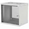 Szafa wisząca Intellinet BASIC, 9U, 540/560, Rack 19", szklane drzwi, FLATPACK, szara