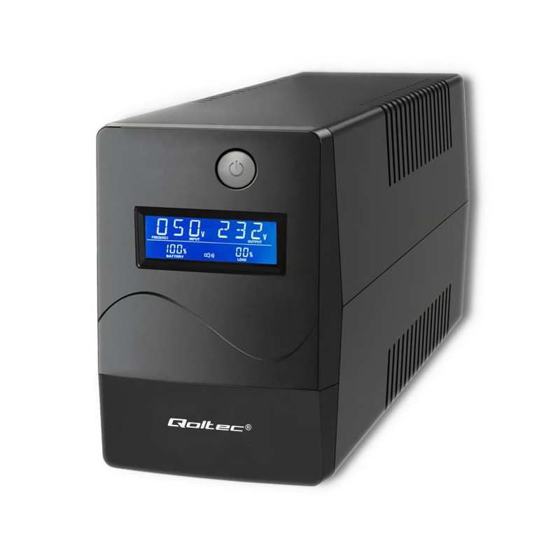 Zasilacz awaryjny UPS Qoltec Monolith | 850VA | 480W | LCD | USB | RJ45