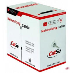 Kabel instalacyjny TechlyPro skrętka Cat5e UTP 4x2 drut CCA 305m, szary