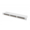 Patch panel Lanberg 24 port 1U kat.6A ekranowany szary