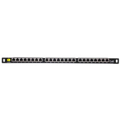 Patch panel 19'' Netrack 24-porty kat. 6 FTP, 0,5U z półką