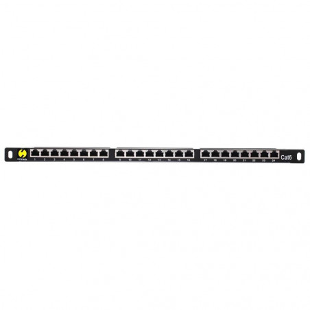 Patch panel 19'' Netrack 24-porty kat. 6 FTP, 0,5U z półką