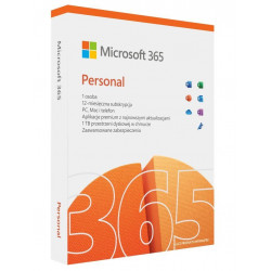 Oprogramowanie Microsoft M365 Personal Polish Subscription P8 EuroZone 1 License Medialess 1 Year