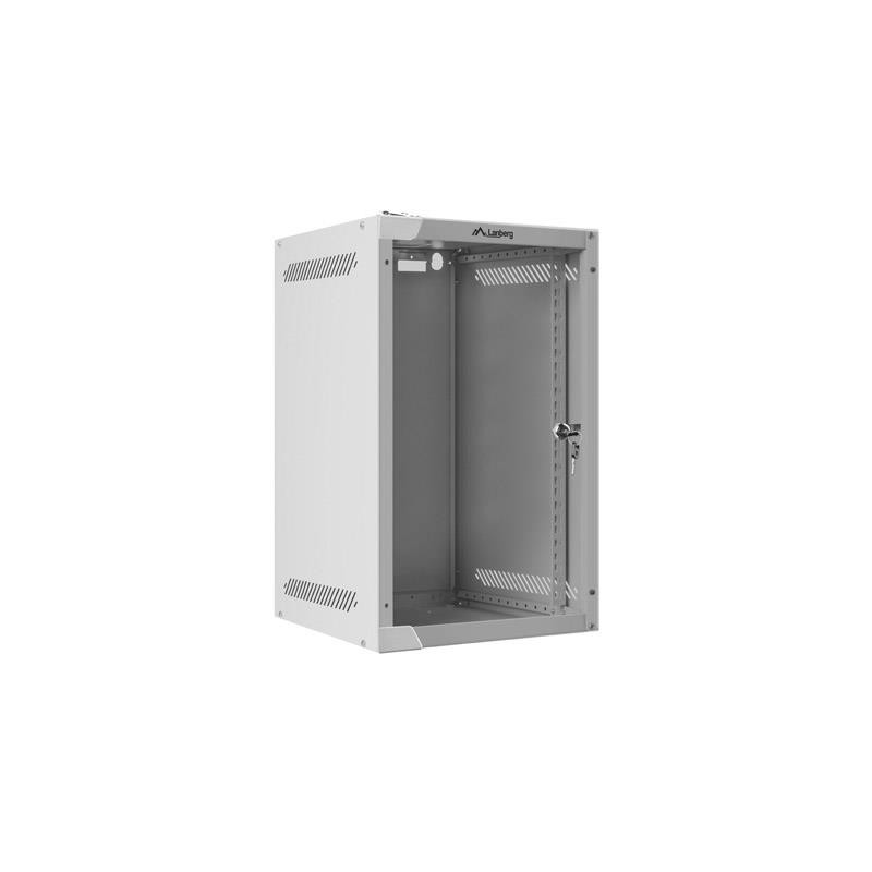 Szafa instalacyjna wisząca 10" 9U 280x310 szara Lanberg (flat pack)