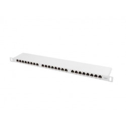 Patch panel Lanberg PPS6-0024-S 24 port 0.5U kat.6 ekranowany szary