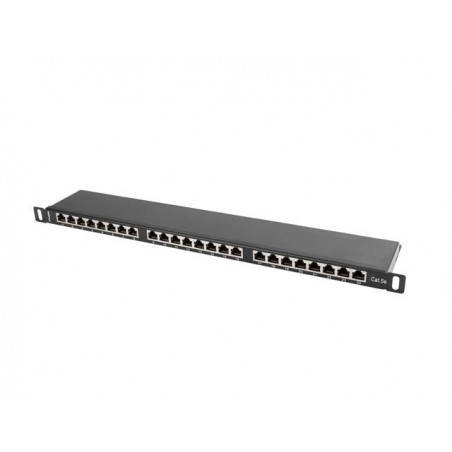 Patch panel Lanberg PPS5-0024-B 24 port 0.5U kat.5e ekranowany czarny