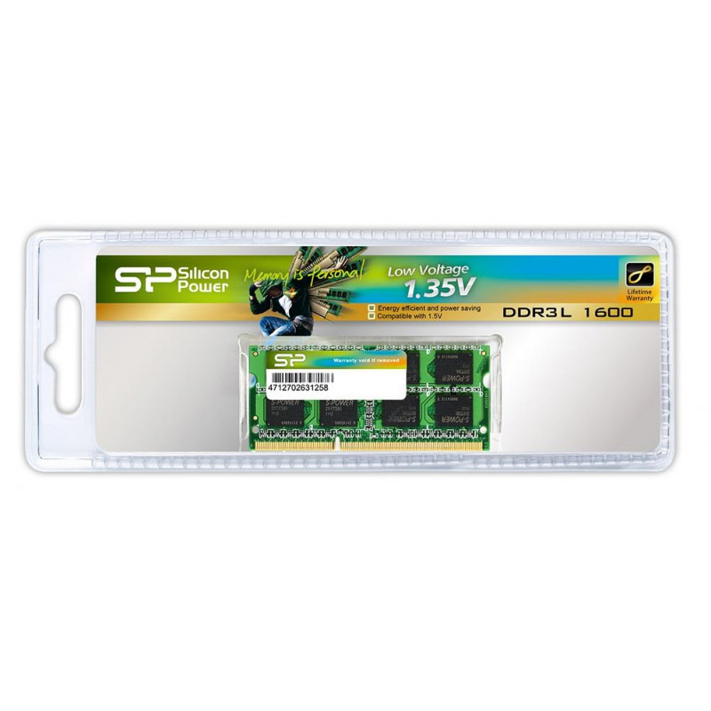 Pamięć SODIMM DDR3 Silicon Power 8GB (1x8GB) 1600MHz 1,35V 512x8