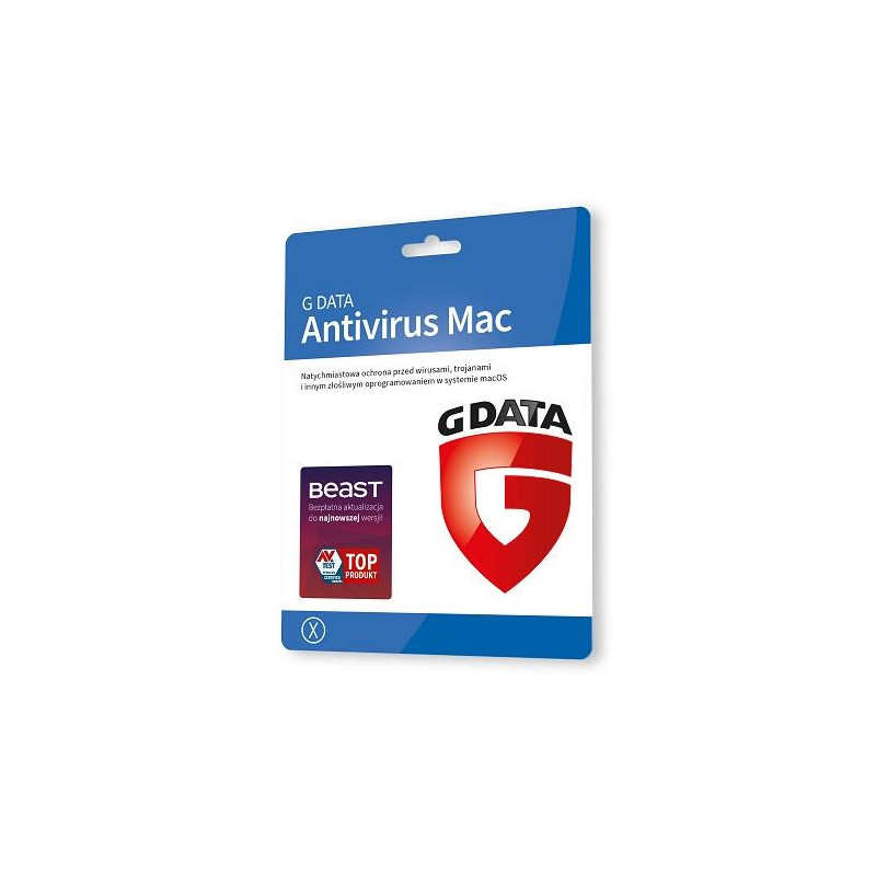 Oprogramowanie GDATA Antivirus Mac 1 stanowisko 1rok karta-klucz