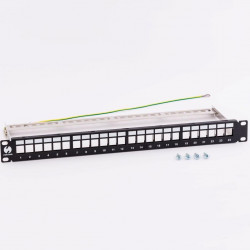 Patch panel keystone 19" 24-porty, FTP Netrack