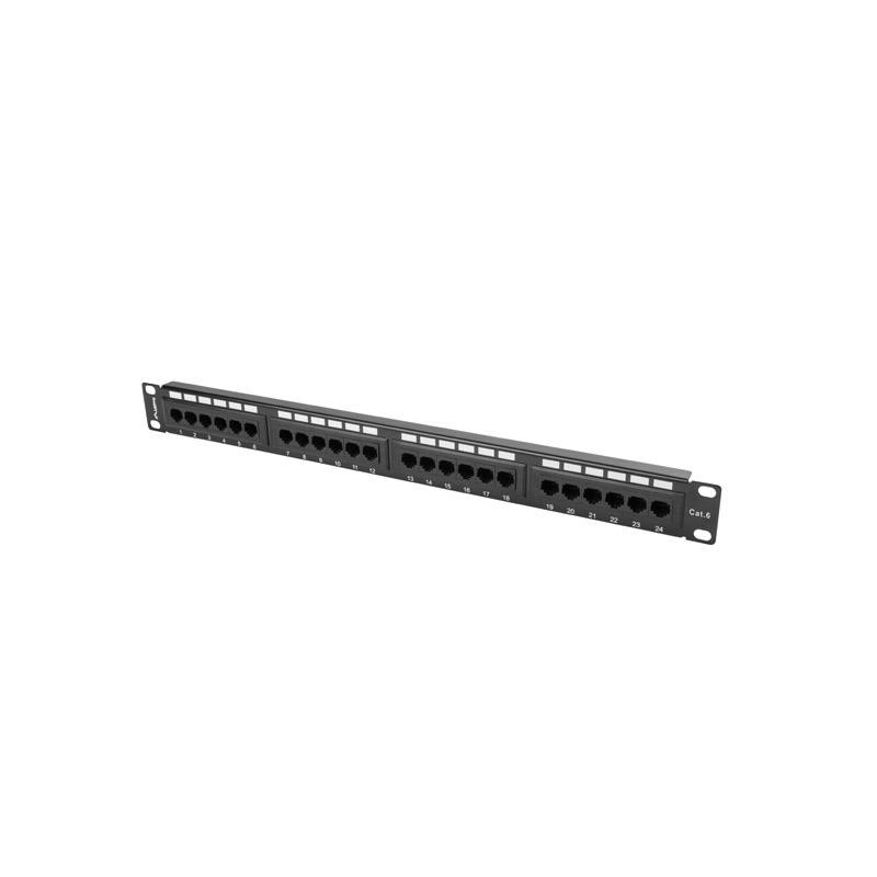 Patch panel Lanberg PPU6-1024-B 24 port 1U kat.6 czarny