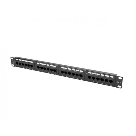 Patch panel Lanberg PPU6-1024-B 24 port 1U kat.6 czarny