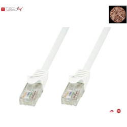 Patchcord 100% miedź TechlyPro Cat.6 U/UTP, 15m, biały