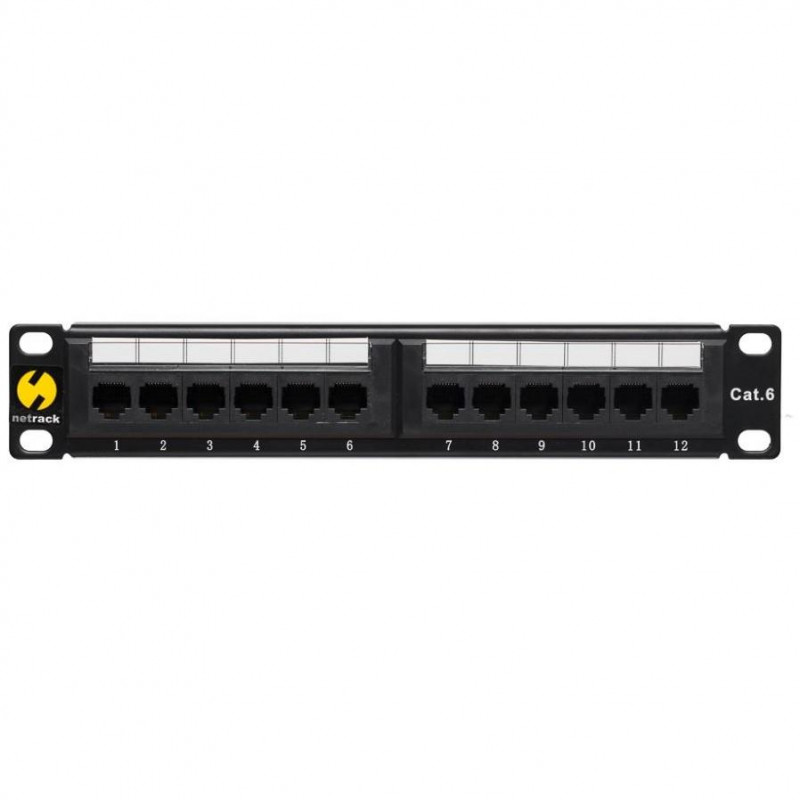 Patch panel 10'' Netrack 12-portów kat. 6 UTP