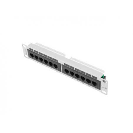 Patch panel Lanberg PPU5-9012-S 12 port 1U 10" kat.5e szary