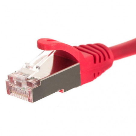 Patchcord RJ45, Netrack osłonka zalewana, kat. 5e FTP/STP, 20m czerwony