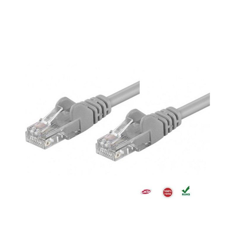 PatchCord 100% miedź Intellinet Cat.5e UTP, 10m, szary