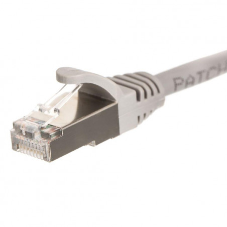 Patchcord RJ45, Netrack osłonka zalewana, kat. 5e FTP/STP, 15m szary