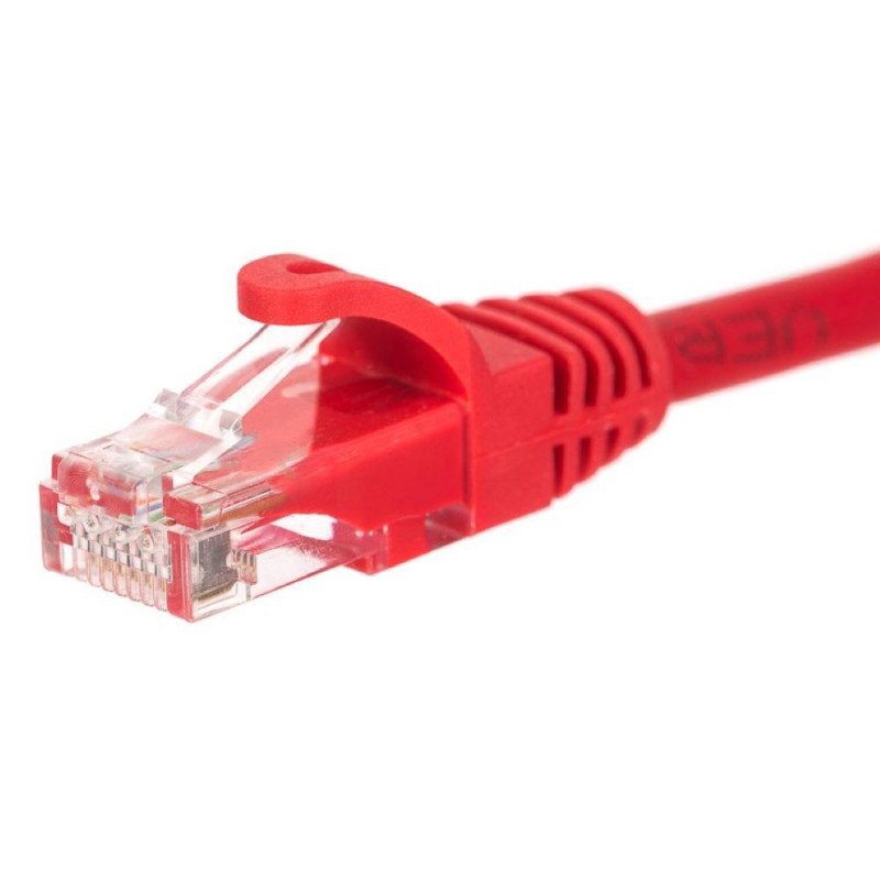 Patchcord RJ45, Netrack osłonka zalewana, kat. 5e UTP, 15m czerwony