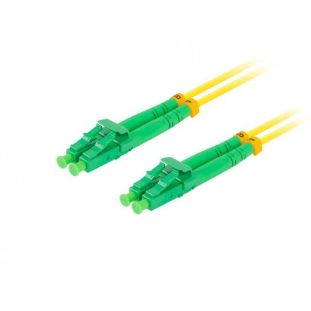 Patchcord światłowodowy Lanberg SM LC/APC-LC/APC DUPLEX 3.0mm LSZH G657A1 10m żółty