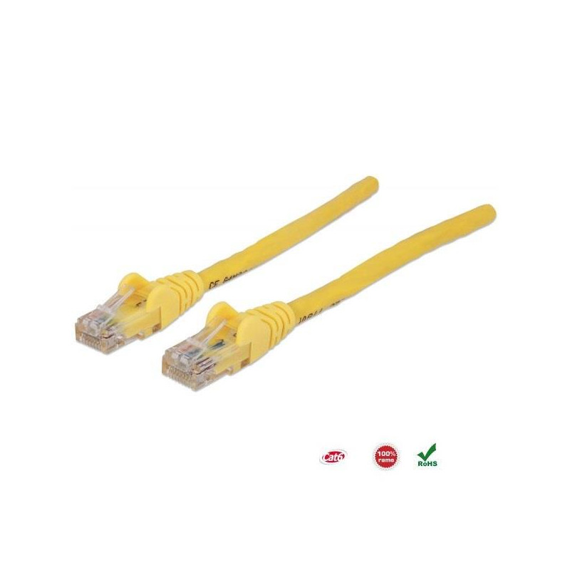 PatchCord 100% miedź Intellinet Cat.6 UTP, 5m, żółty