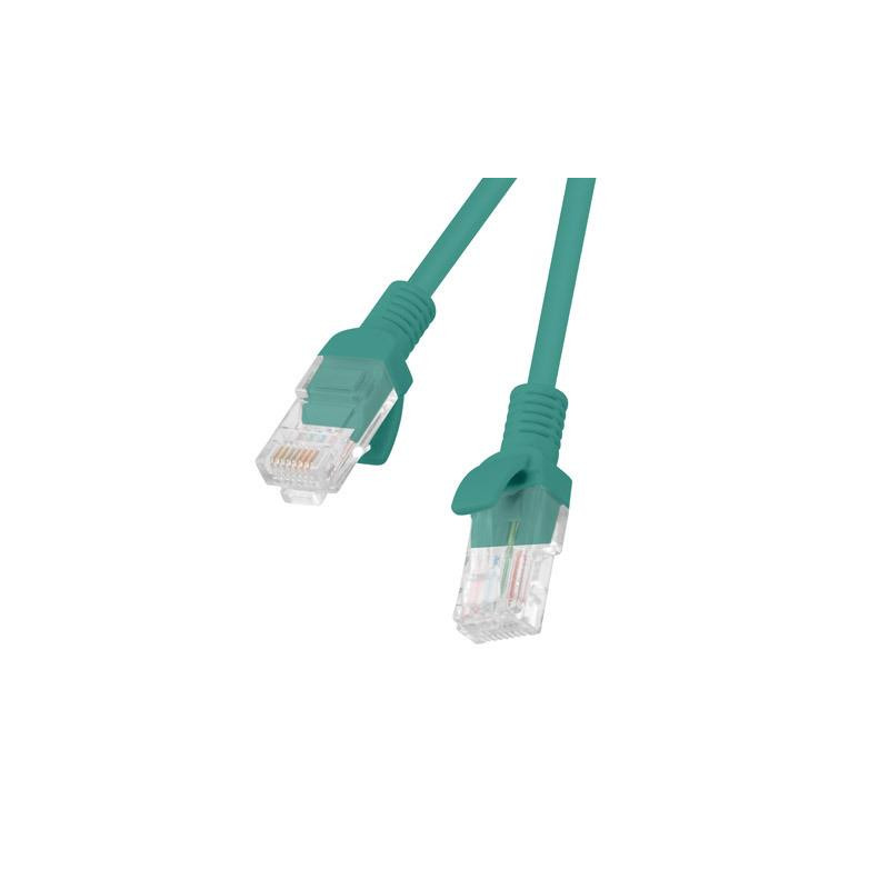 Patchcord Lanberg UTP kat.5e 0,25m zielony 10-Pack