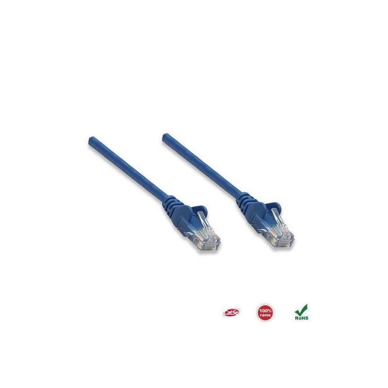 PatchCord 100% miedź Intellinet Cat.5e UTP, 5m, niebieski