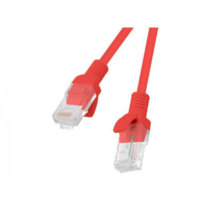 Patchcord Lanberg UTP kat.5e 15m czerwony