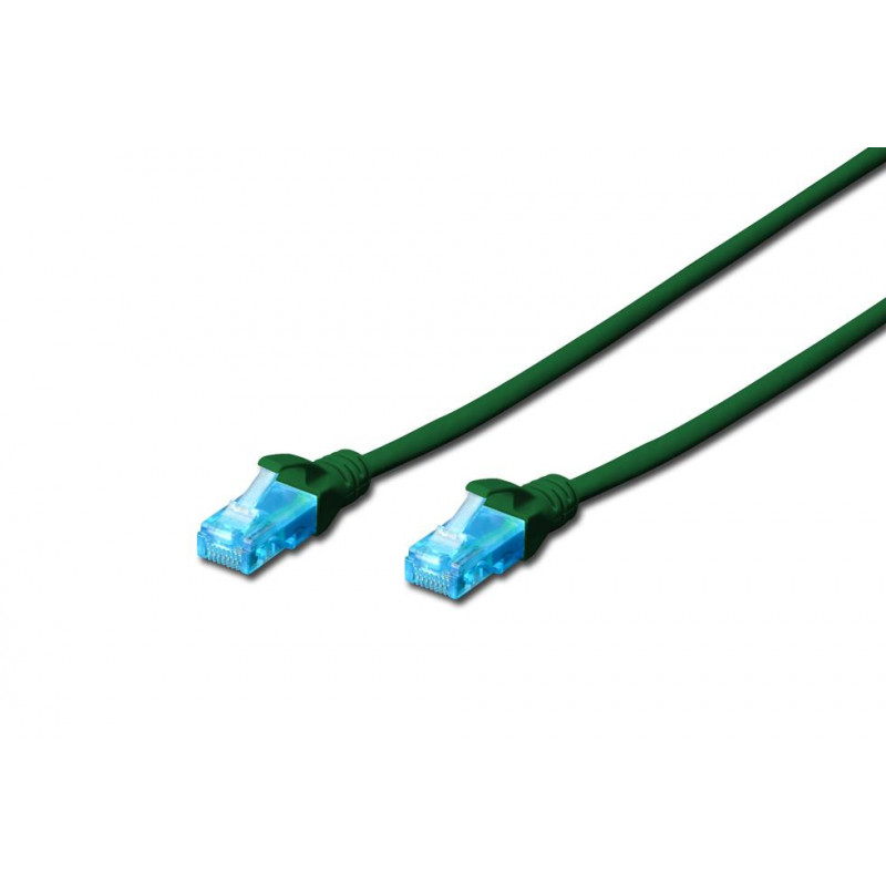 Patchcord DIGITUS UTP kat. 5e 10m PVC zielony