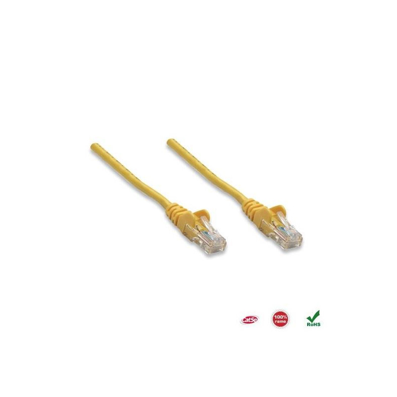 PatchCord 100% miedź Intellinet Cat.5e UTP, 3m, żółty