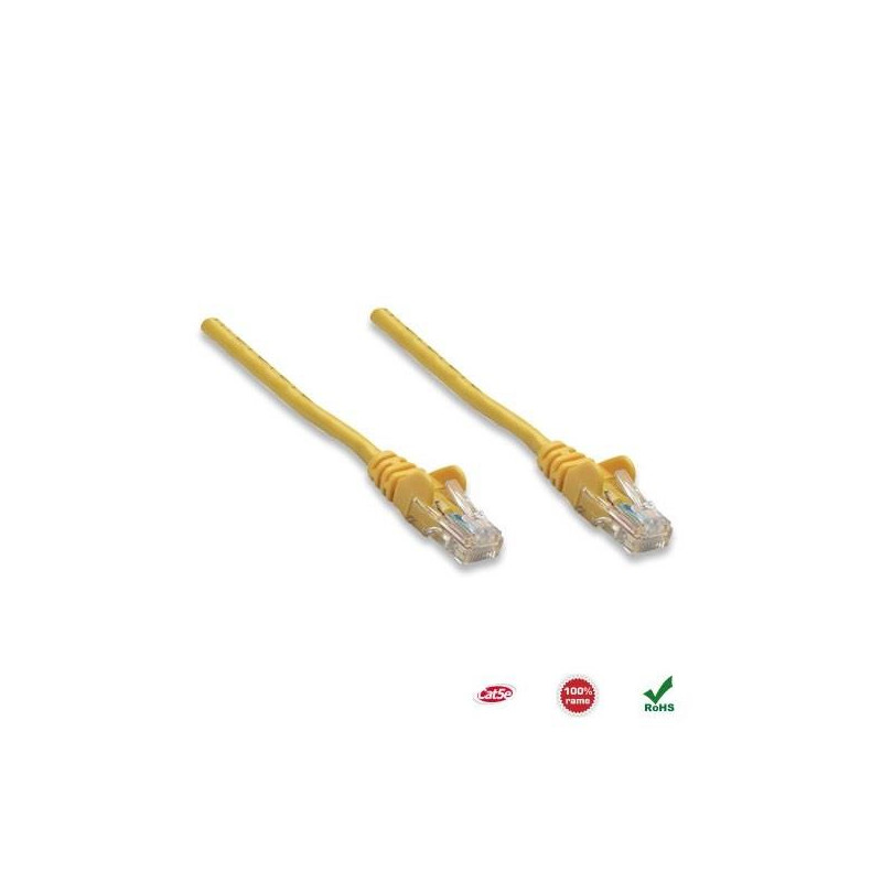 PatchCord 100% miedź Intellinet Cat.5e UTP, 2m, żółty