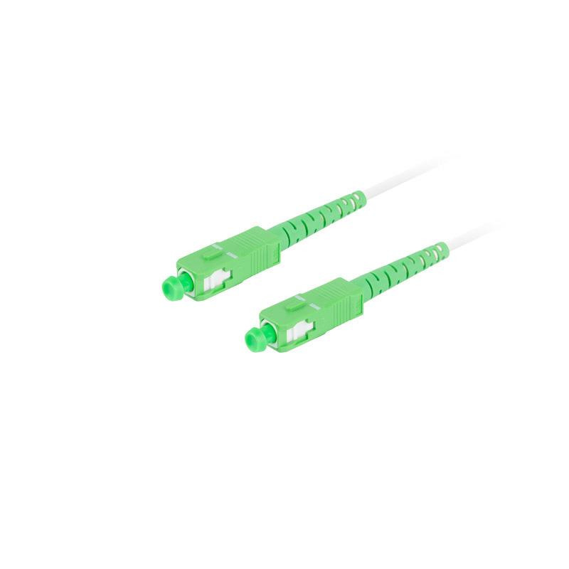 Patchcord światłowodowy Lanberg SM SC/APC-SC/APC SIMPLEX 3.0mm G657A2 5m biały