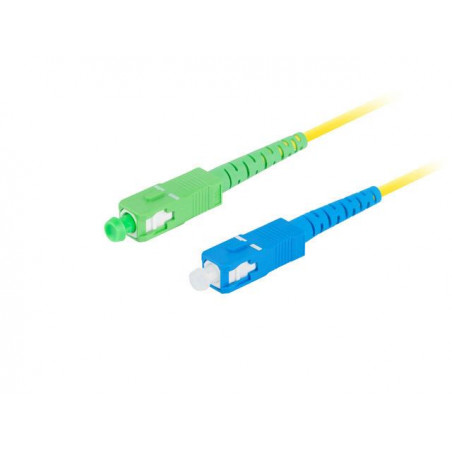 Patchcord światłowodowy Lanberg SM SC/APC-SC/UPC SIMPLEX 3.0mm LSZH G657A1 5m żółty