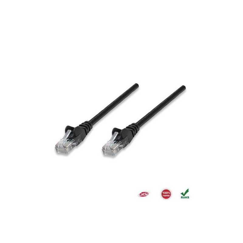 PatchCord 100% miedź Intellinet Cat.5e UTP, 2m, czarny