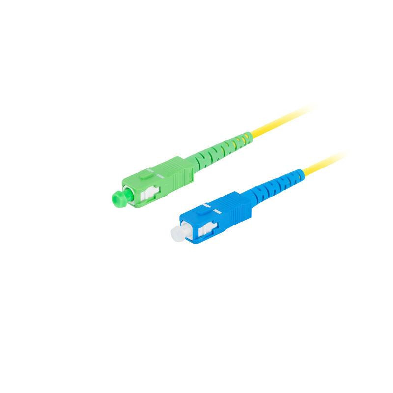 Patchcord światłowodowy Lanberg SM SC/APC-SC/UPC SIMPLEX 3.0mm SZH G657A1 1m żółty