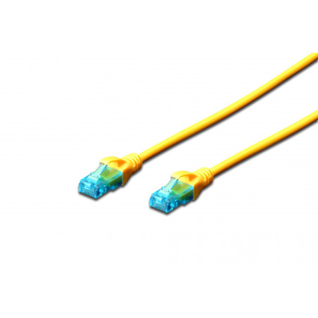 Patchcord DIGITUS UTP kat. 5e 5m PVC żółty