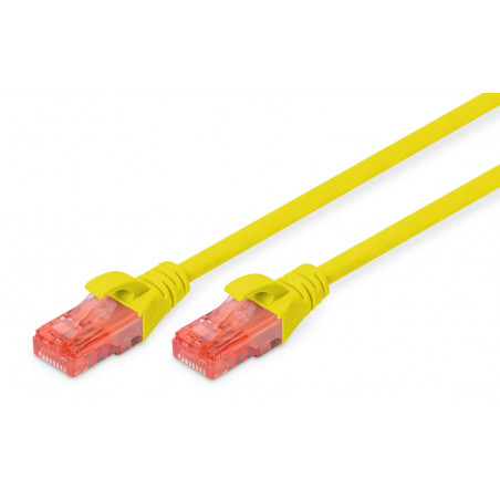 Patchcord DIGITUS UTP kat. 6 1m PVC żółty