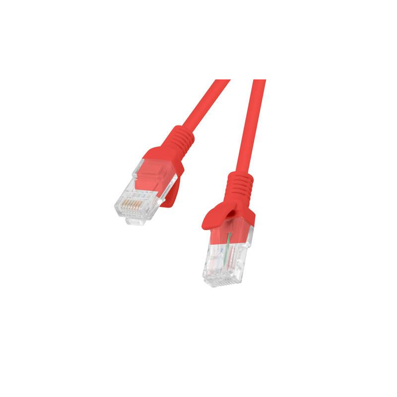 Patchcord Lanberg UTP kat.5e 1m czerwony