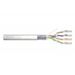 Kabel teleinformatyczny instalacyjny DIGITUS kat.5e, F/UTP, Eca, drut, AWG 24/1, PVC, 305m, szary, karton