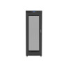 Szafa instalacyjna stojąca 19" 27U 800x1000 Drzwi Perforowane czarna Lanberg (flat pack) LCD