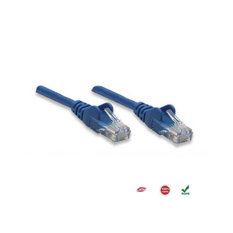 PatchCord 100% miedź Intellinet Cat.5e UTP, 15m, niebieski