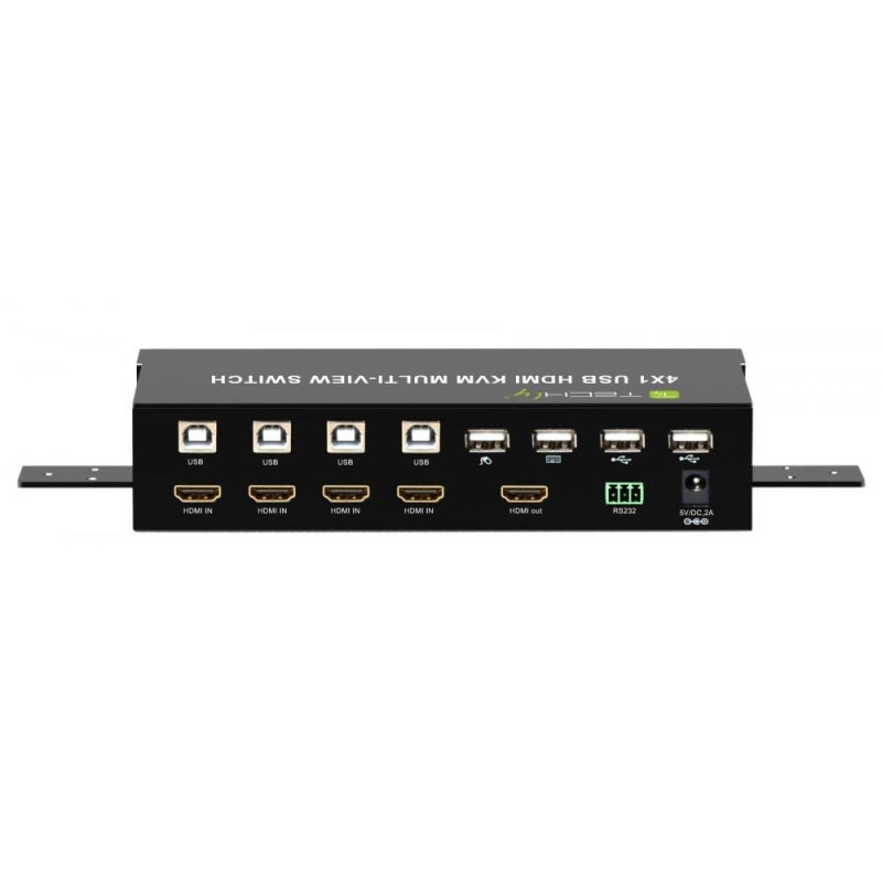 Przełącznik KVM Techly HDMI/USB 4x1 MultiViewer 4w1 FullHD 1080p