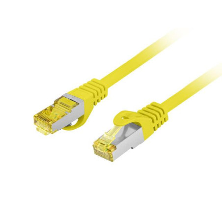 Patchcord Lanberg FTP kat.6A 1.5m LSZH CU fluke passed żółty