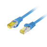 Patchcord Lanberg FTP kat.6A 1m LSZH CU fluke passed niebieski