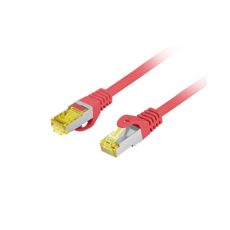 Patchcord Lanberg FTP kat.6A 1m LSZH CU fluke passed czerwony