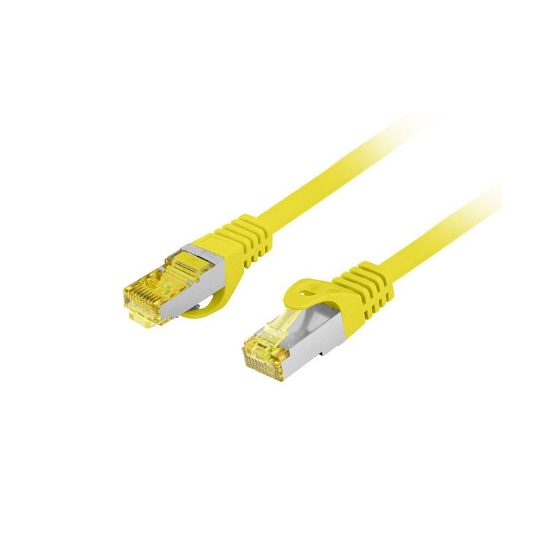 Patchcord Lanberg FTP kat.6A 0,25m LSZH CU fluke passed żółty