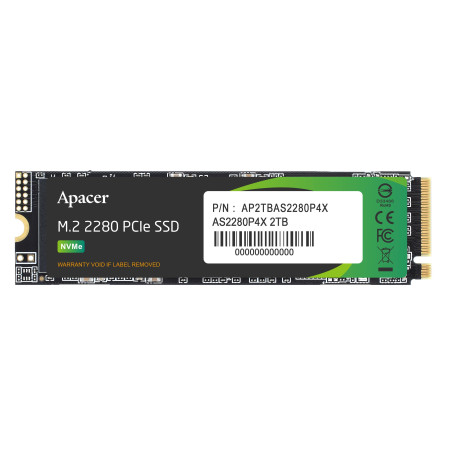 Dysk SSD Apacer AS2280P4X 2TB M.2 PCIe NVMe Gen3 x4 2280 (2100/1700 MB/s)