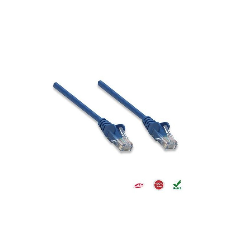 PatchCord 100% miedź Intellinet Cat.5e UTP, 2m, niebieski