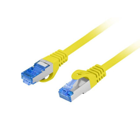 Patchcord Lanberg S/FTP kat.6A 0,25m LSZH CCA fluke passed żółty