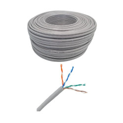 Kabel sieciowy LAN cat 5e UTP, szary, 100m , CCA, Netrack
